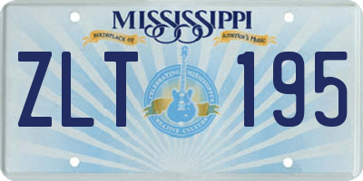 MS license plate ZLT195