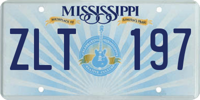 MS license plate ZLT197