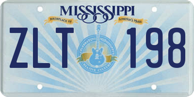 MS license plate ZLT198