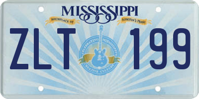 MS license plate ZLT199