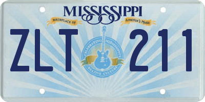 MS license plate ZLT211