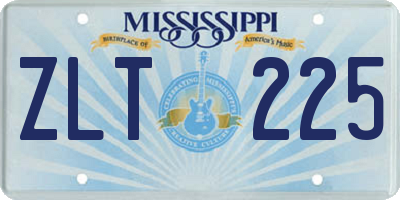 MS license plate ZLT225