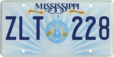 MS license plate ZLT228