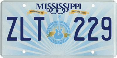MS license plate ZLT229