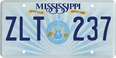 MS license plate ZLT237