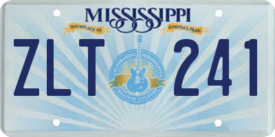 MS license plate ZLT241