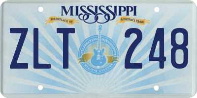 MS license plate ZLT248