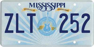 MS license plate ZLT252