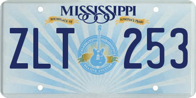 MS license plate ZLT253