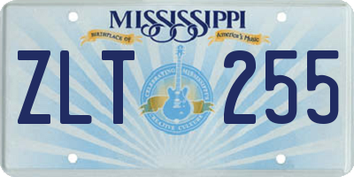 MS license plate ZLT255