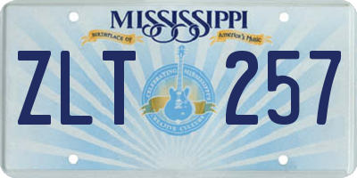 MS license plate ZLT257