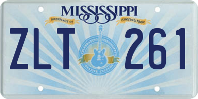 MS license plate ZLT261