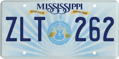 MS license plate ZLT262
