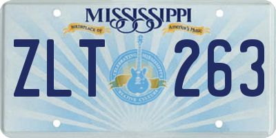 MS license plate ZLT263