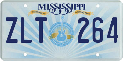 MS license plate ZLT264