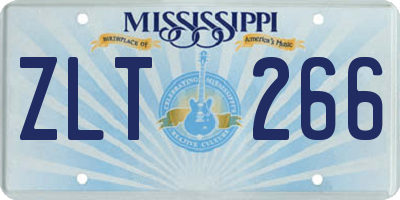 MS license plate ZLT266