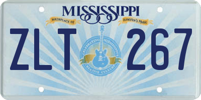 MS license plate ZLT267