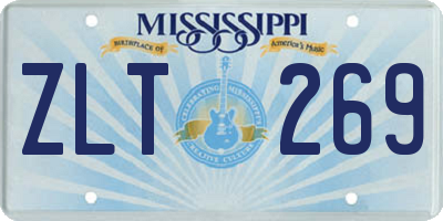 MS license plate ZLT269