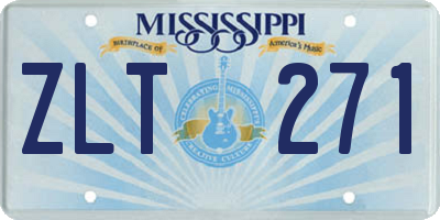 MS license plate ZLT271