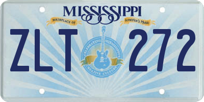 MS license plate ZLT272