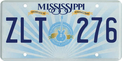 MS license plate ZLT276