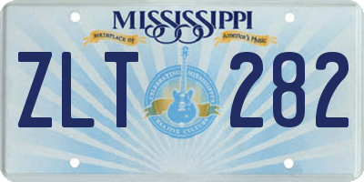 MS license plate ZLT282