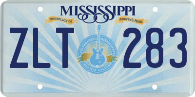 MS license plate ZLT283