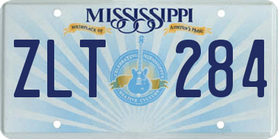 MS license plate ZLT284