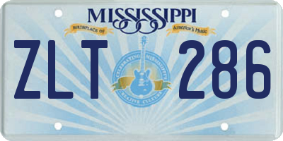 MS license plate ZLT286