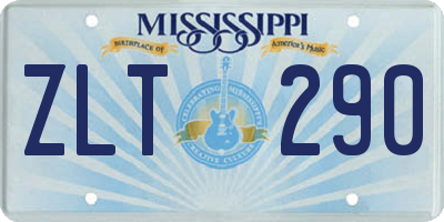 MS license plate ZLT290