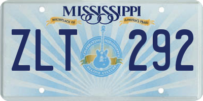MS license plate ZLT292