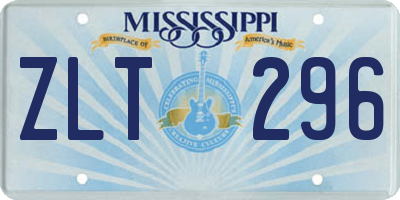MS license plate ZLT296