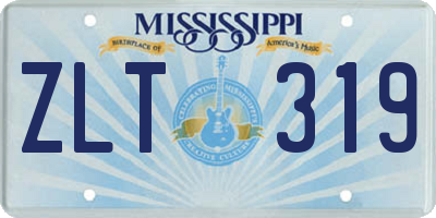 MS license plate ZLT319