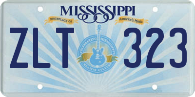 MS license plate ZLT323