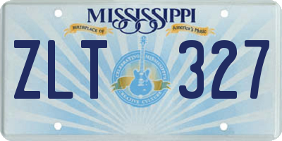 MS license plate ZLT327