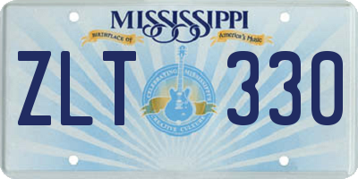 MS license plate ZLT330