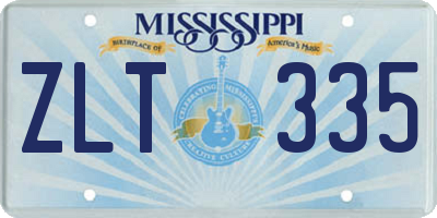 MS license plate ZLT335