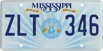 MS license plate ZLT346