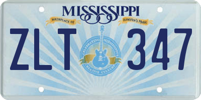 MS license plate ZLT347