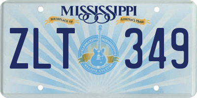 MS license plate ZLT349
