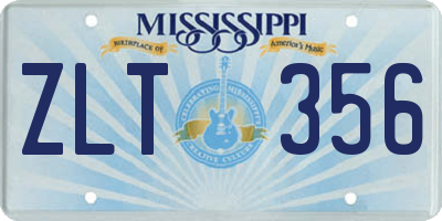 MS license plate ZLT356