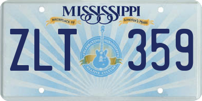 MS license plate ZLT359