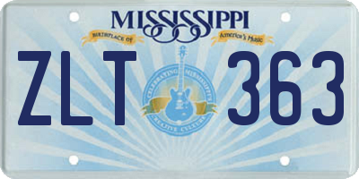 MS license plate ZLT363