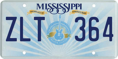 MS license plate ZLT364