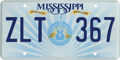 MS license plate ZLT367