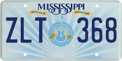 MS license plate ZLT368