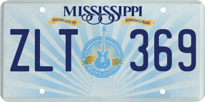 MS license plate ZLT369