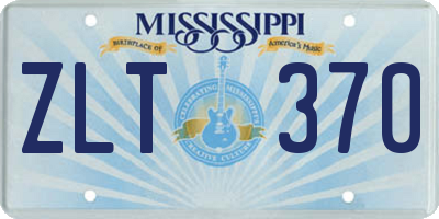 MS license plate ZLT370