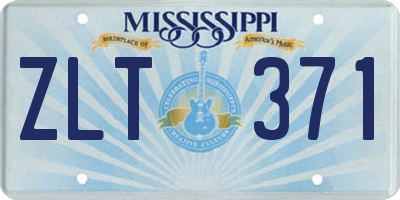 MS license plate ZLT371