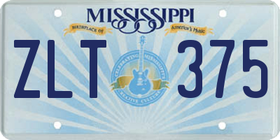 MS license plate ZLT375